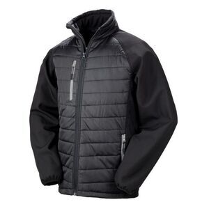 Result Womens/Ladies Compass Soft Shell Jacket / Black/Gray